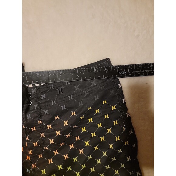 Hurley Mens Size 32 Black Pink Blue Orange Logo  Boardshorts - Picture 5 of 8